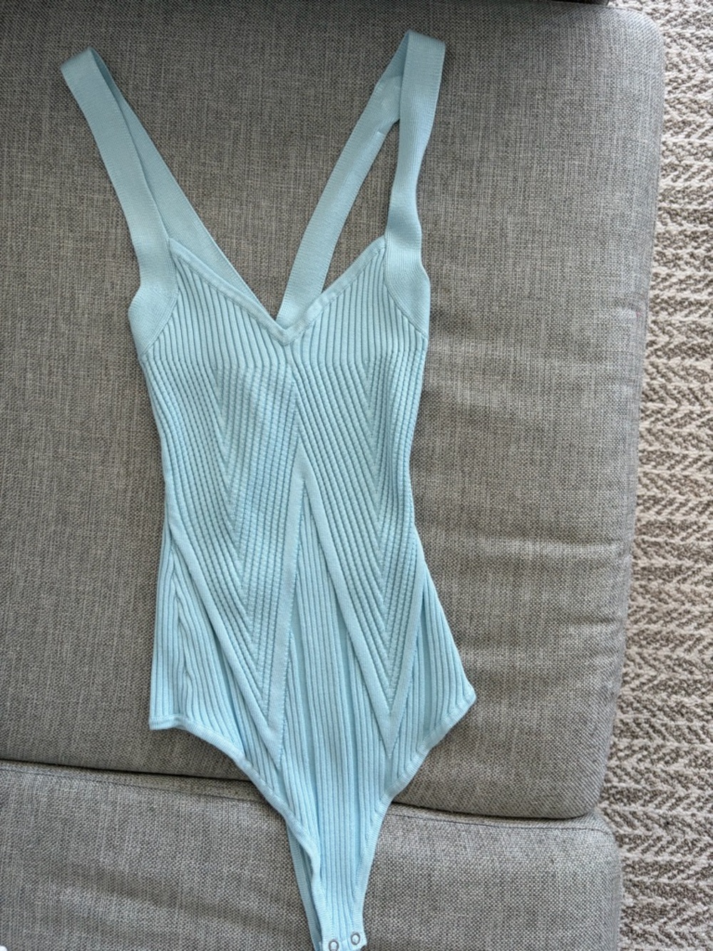 Abercrombie Sweetheart Cross Back Ribbed Knit Bodysuit